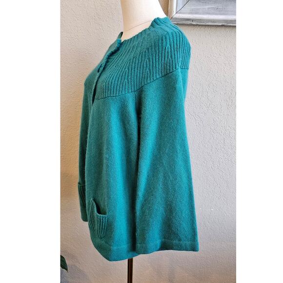 Marks & Spencer Women's Wool Angora Cozy Rib Knit Cardigan Sweater UK 22 US XXL - Picture 3 of 8